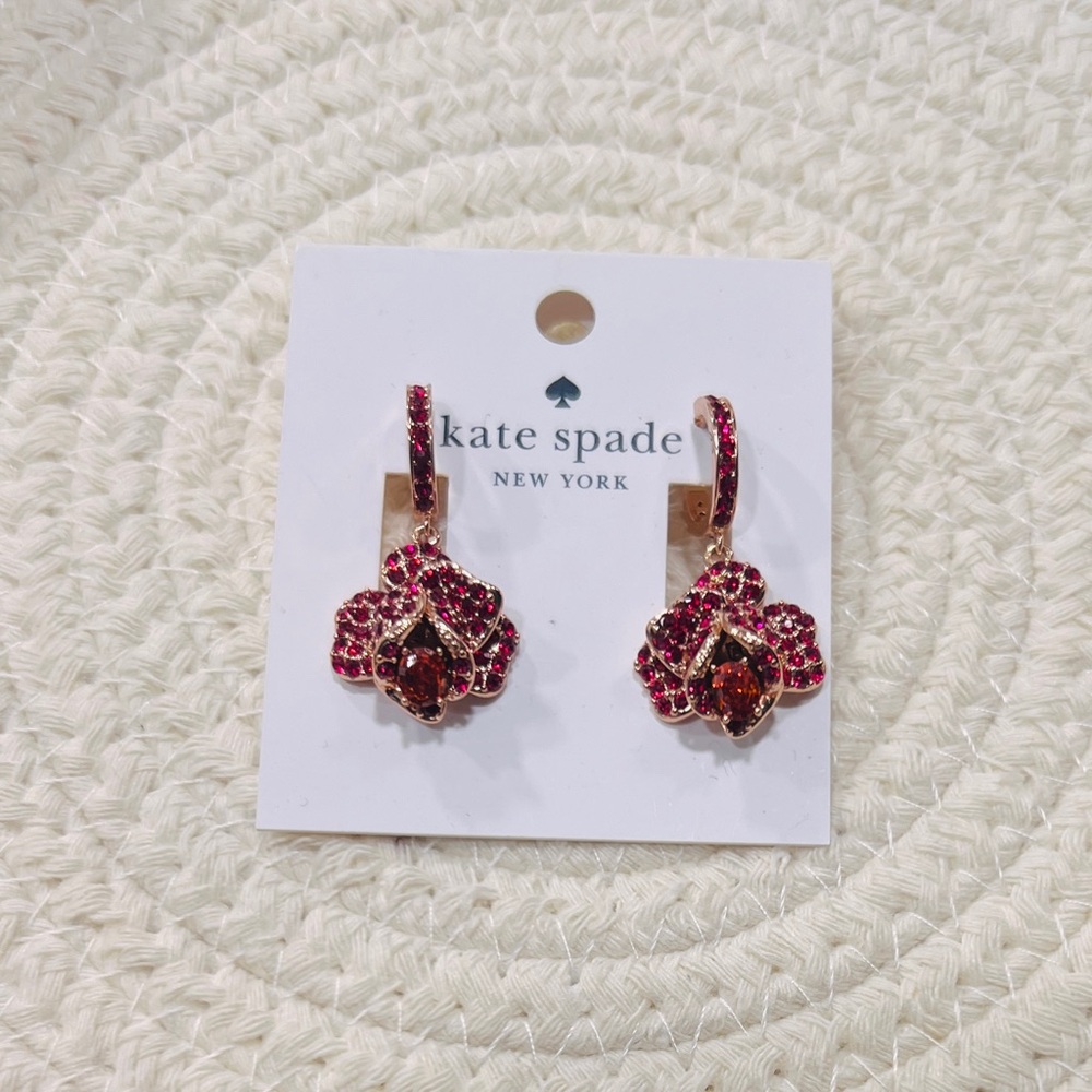 Kate Spade scarlet Blooms Earrings